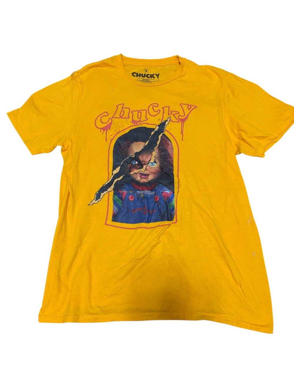 Chucky Graphic Tee - Yellow Short Sleeve Women's Tee